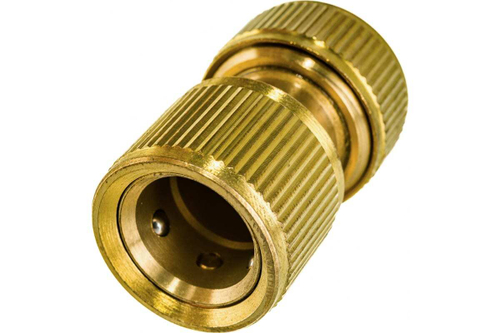 СОЕДИНИТЕЛЬ ЛАТУННЫЙ PALISAD БЫСТРОСЪЕМНЫЙ Д/ШЛАНГА 1/2 АКВАСТОП 66240