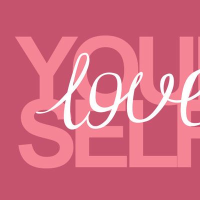 Love YOURSELF/ Люби себя надпись на розовом фоне