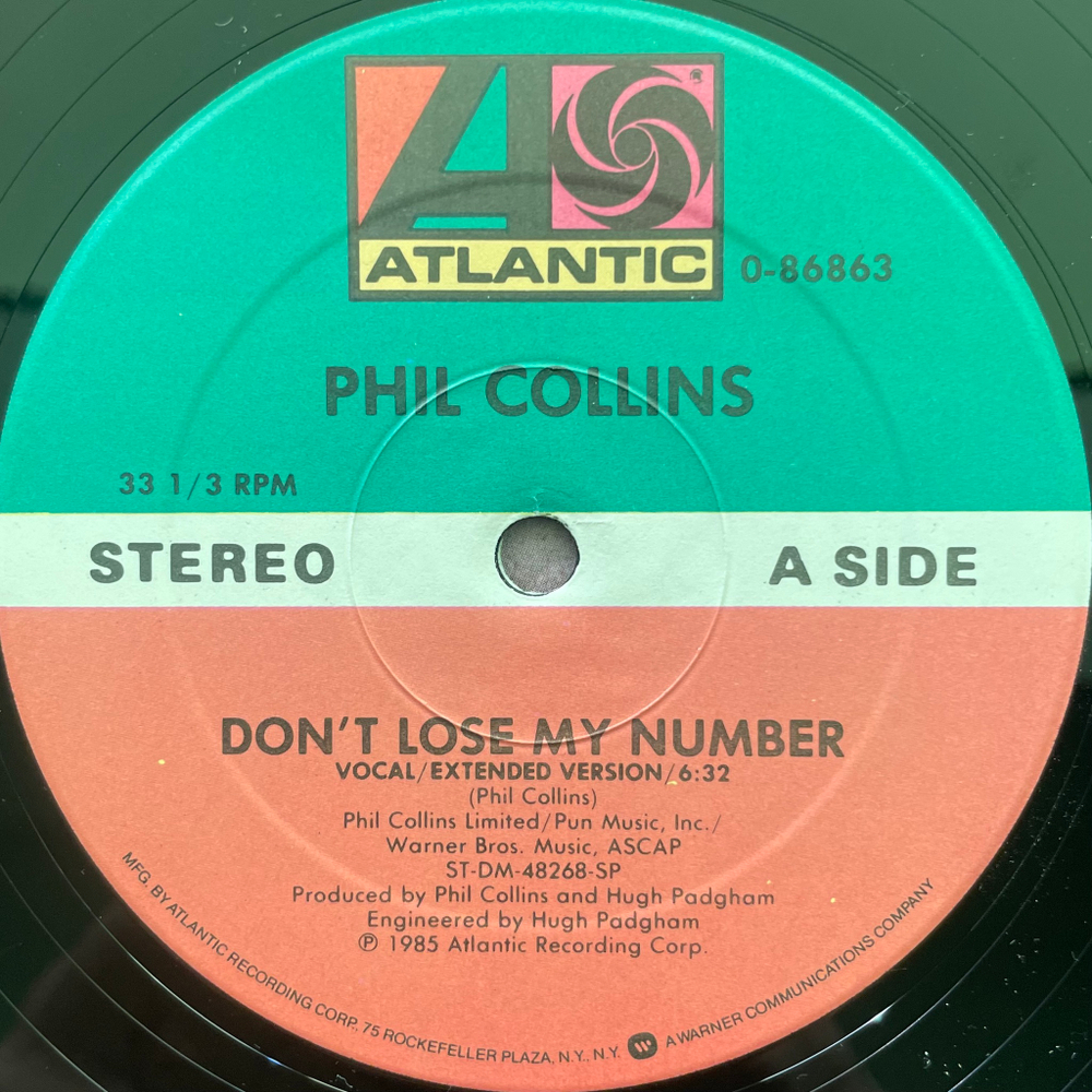 Phil Collins ‎– Don't Lose My Number (США 1983г.) EP