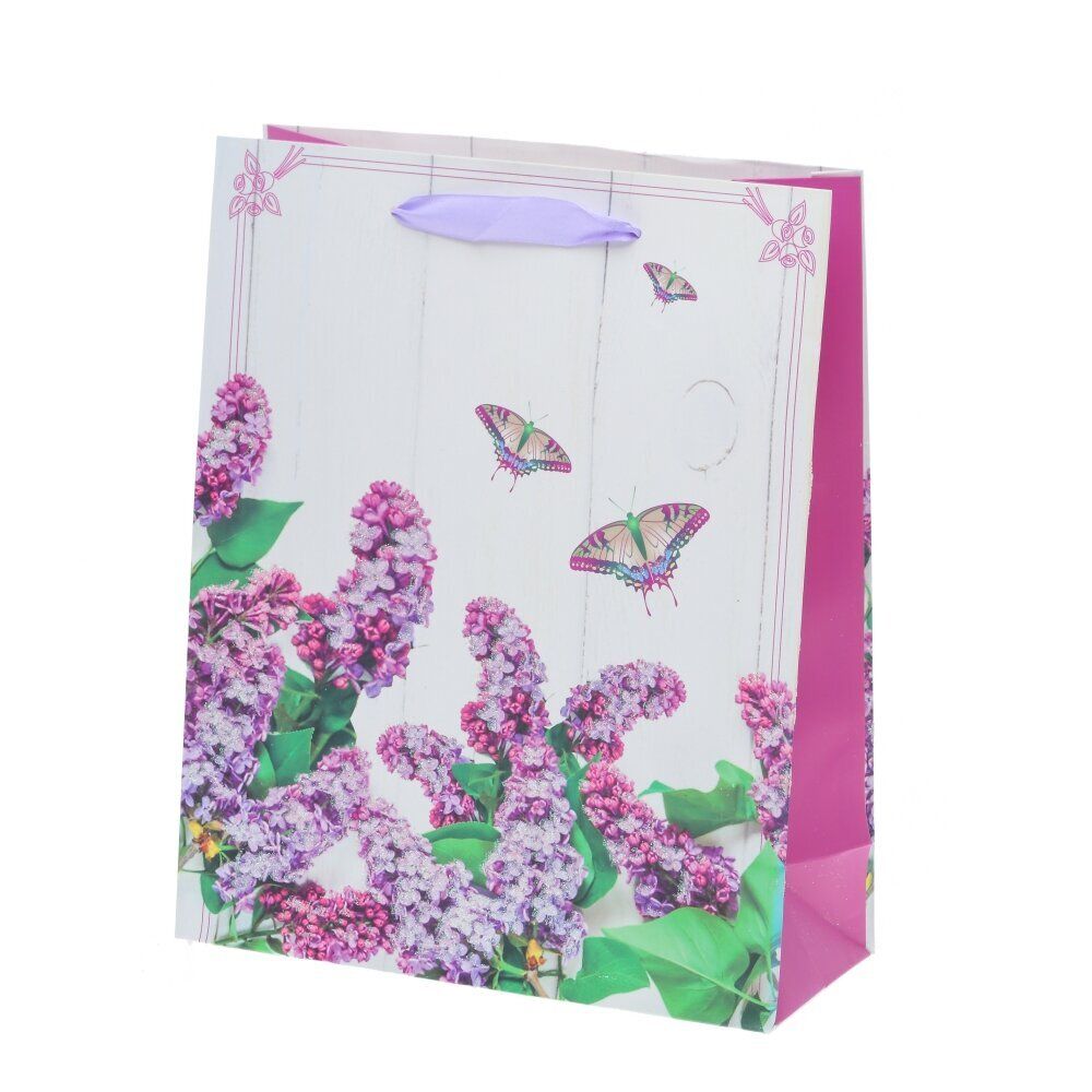 GAEM Пакет подарочный M (бумага 210г/м2, блок микс12шт), L26 W10 H32 см, 4в.