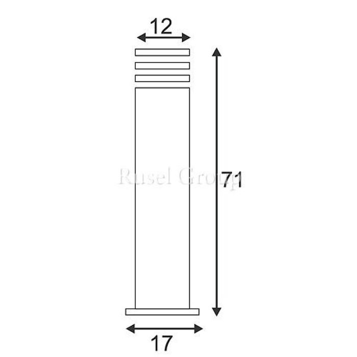 Уличный светильник SLV RUSTY SQUARE 70 229421