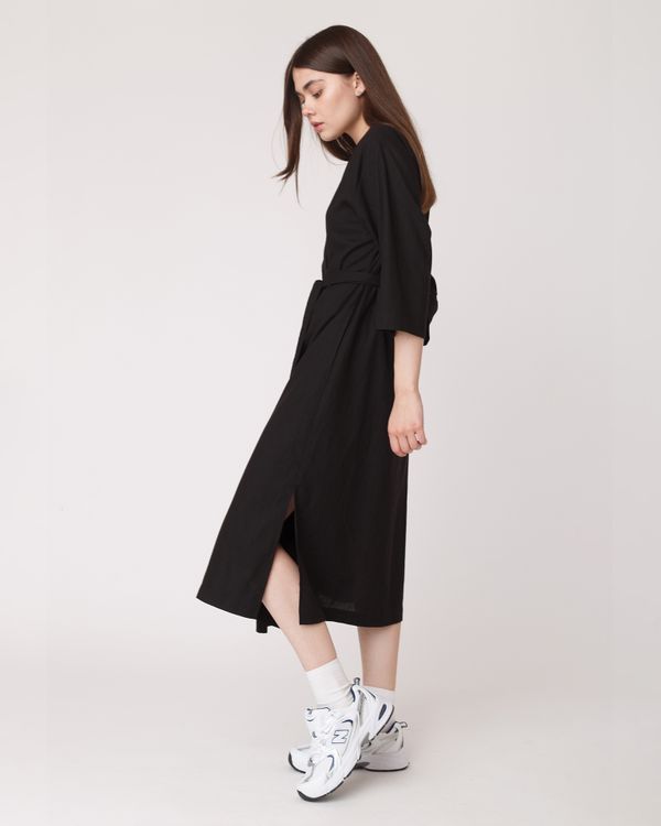 Платье На запах Черное - фото 5