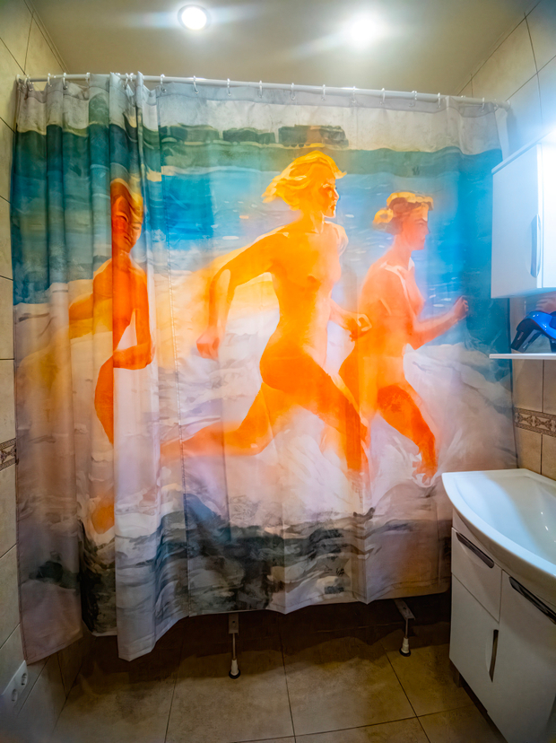 Комплект штор "Бегущие девушки", по мотивам живописи русского советского художника Александра Дейнеки, картина «Бегущие девушки»