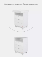 Комод RANT Basic 64см 3 ящ. (арт.100) (белый)