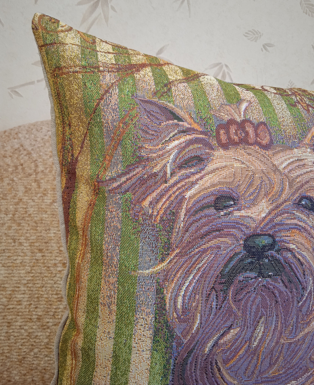 Декоративный гобеленовый чехол Йоркширский терьер 47х47