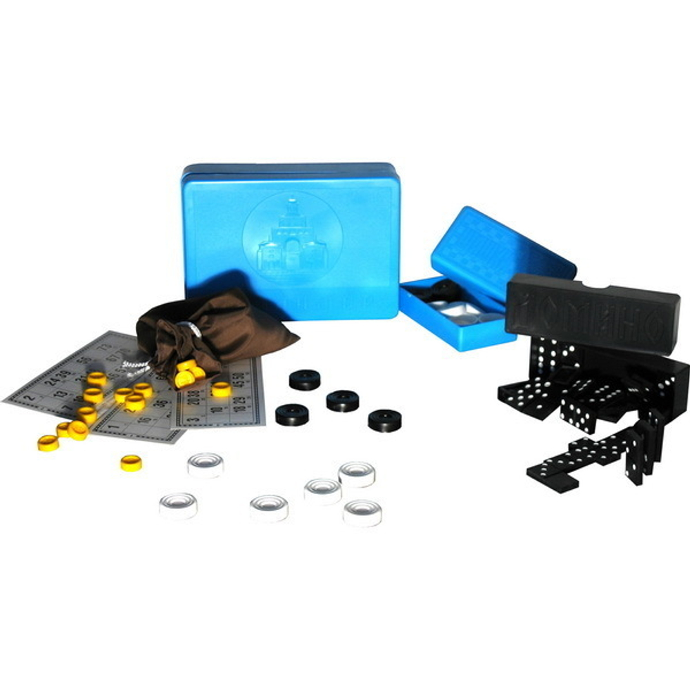 Русские игры 3 в 1 (лото,шашки,домино)