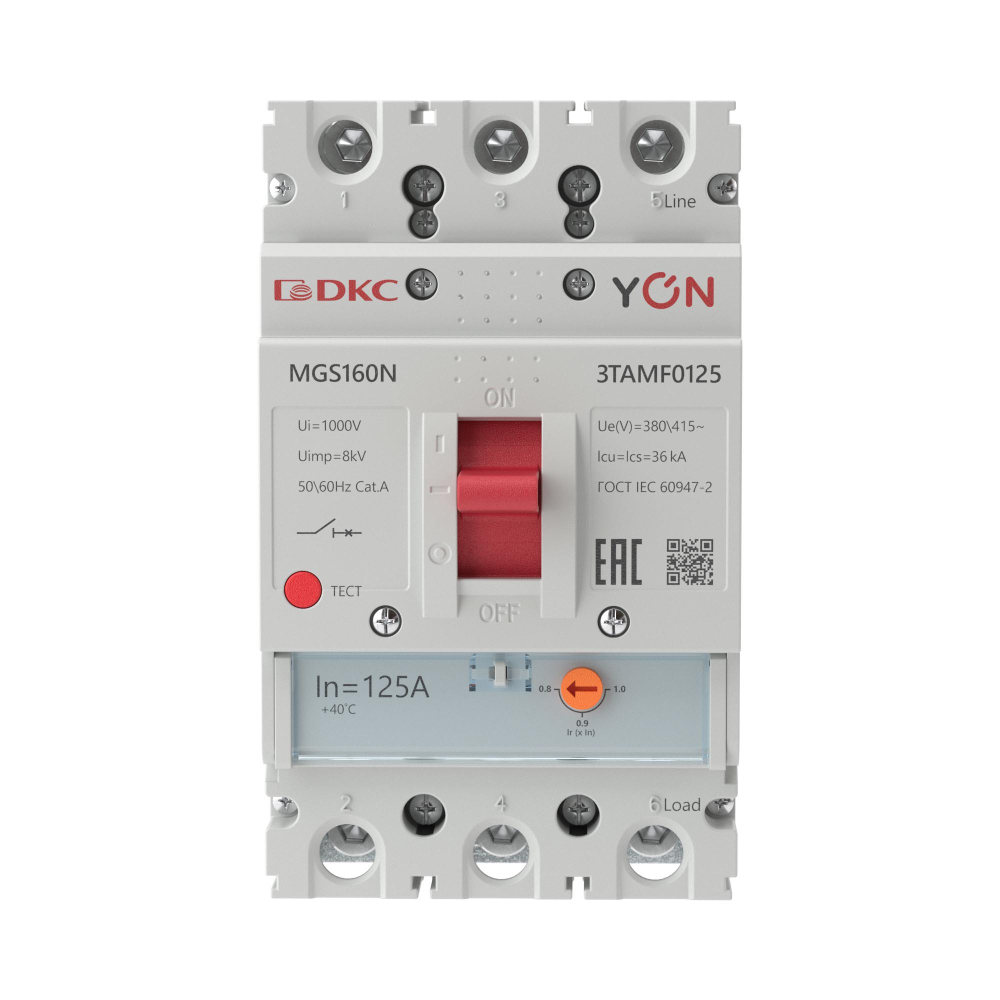 Авт. выкл. YON MGS160 3P 100-125A 36kA
