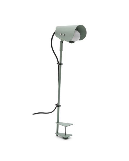 Настольная лампа Jula с зажимом из зеленого металла