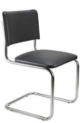 Стул Сильвия 02S Черный/Металл Хром гальв.