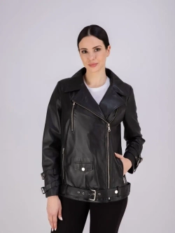 Косуха женская оверсайз из натуральной кожи Турция