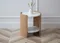 Столик Lagom D 43 см высота 45 см (белый, натуральный дуб)