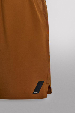 ZARA БАЗОВЫЕ СПОРТИВНЫЕ ШОРТЫ, ОХРА