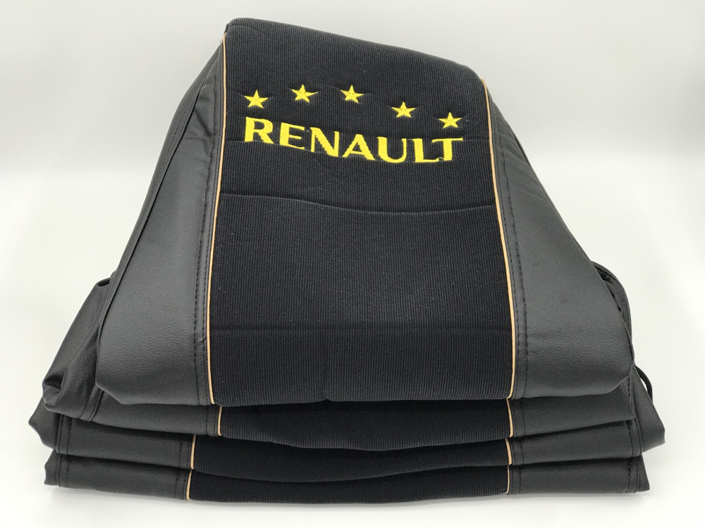 Чехлы премиум кожа + штрокс вышивка RENAULT Seria T/K/S от 2013 г. R52 Польша