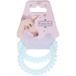 Резинки для волос силиконовые 2шт «MARZIPAN», цвет небесно - голубой, d-5,5см (подвес Единорог)●