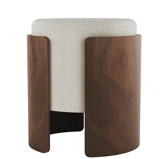 Пуф Lagom (молочный, орех)