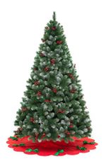 Заснеженная елка с шишками и ягодами «Очарование» (Леска+пвх) 3 м