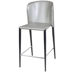 Полубарный стул Albert серо-коричневая кожа