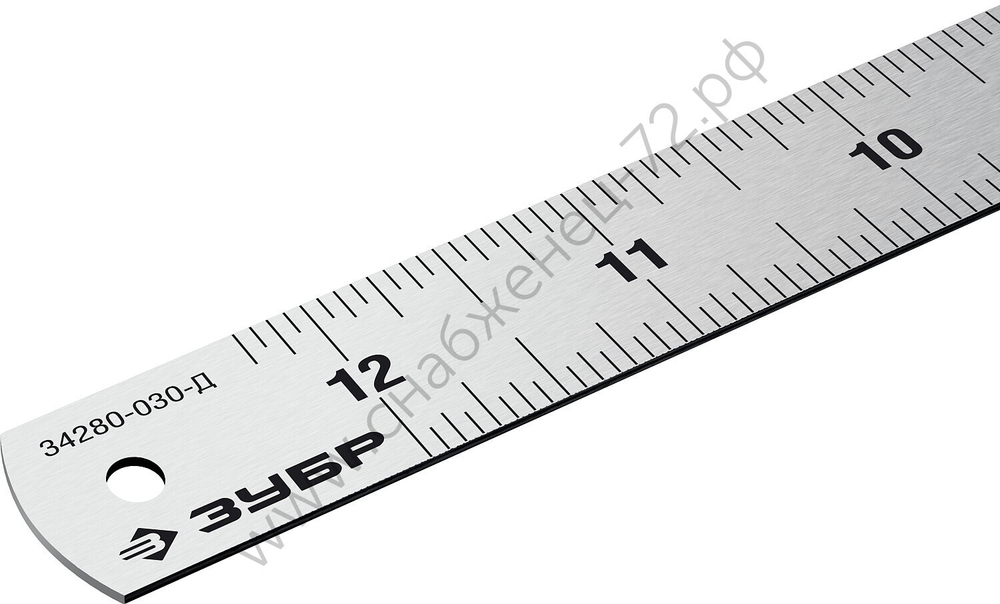 ЗУБР Про-30Д, длина 0.30 м, усиленная нержавеющая линейка, Профессионал (34280-030-Д)