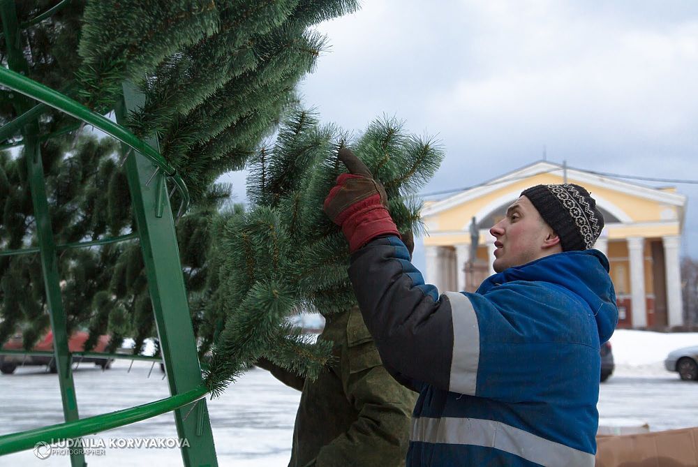 Ветка вставная - хвоя леска