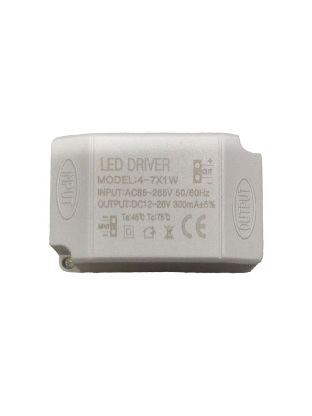 Блок питания для светильника Led Driver: 4-7x1W 300mA