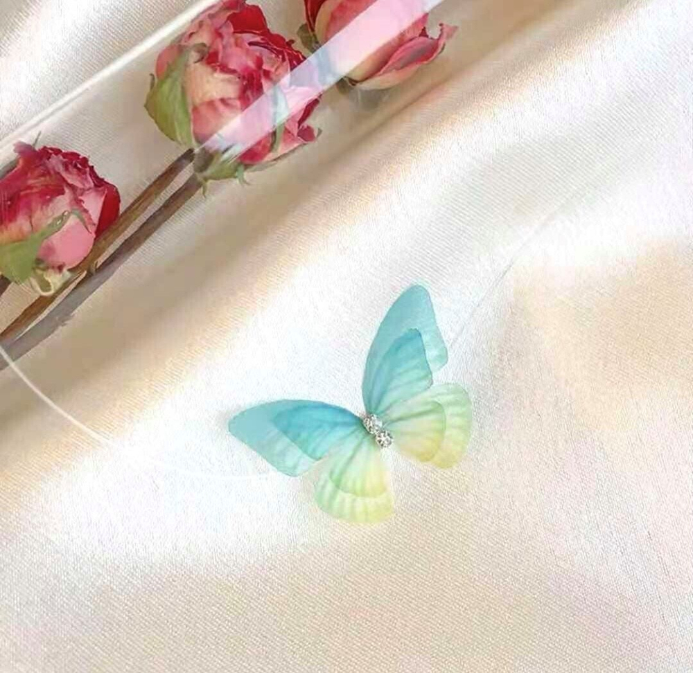 Подвеска на шею на леске «Butterfly», цвет микс, 2,5*2,5см