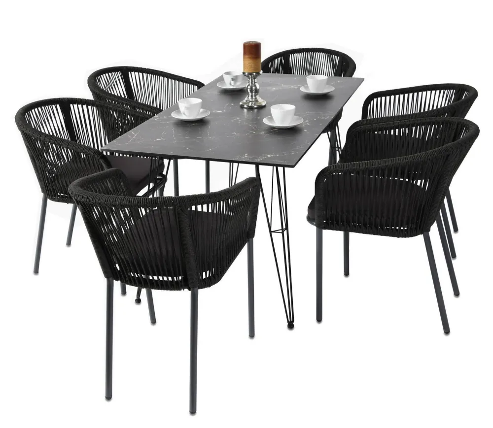 "Милан" обеденная группа на 6 персон, цвет темный