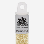 Японский бисер TOHO Round 15/0 (№PF2109), с внутренним серебрением, полупрозрачный глянцевый