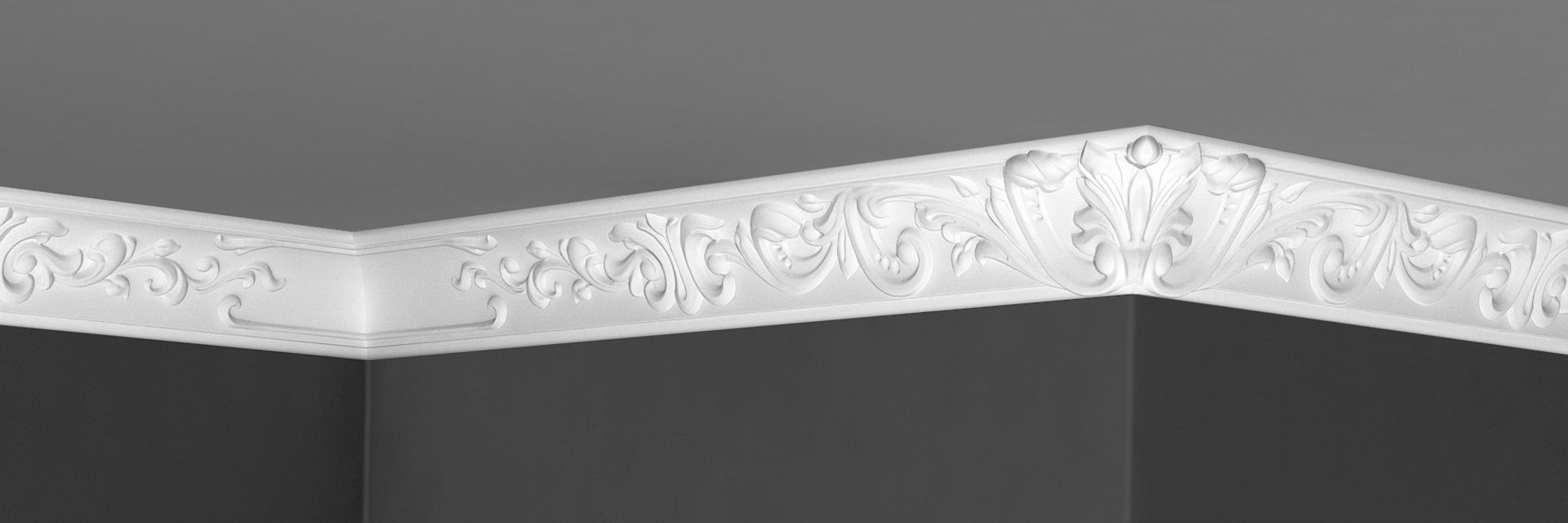 Плинтус потолочный Де-Багет Декор ДП 49/80