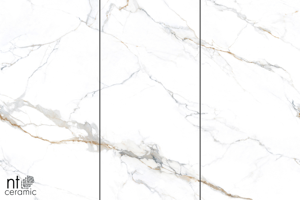 NT CERAMIC. Керамогранит Carrara Gold 120*240см