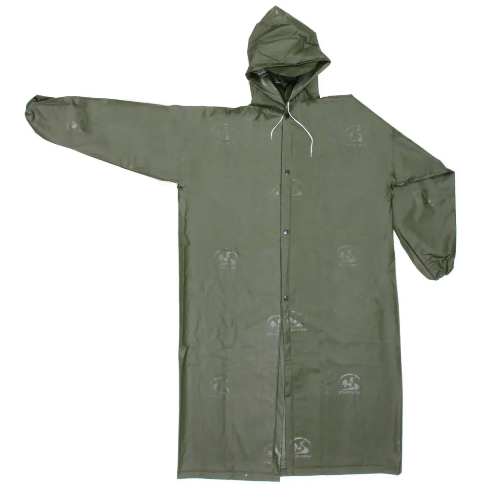 Дождевик-плащ «Олива» с капюшоном и завязками, на кнопках, р. XXXL(115*66см.)