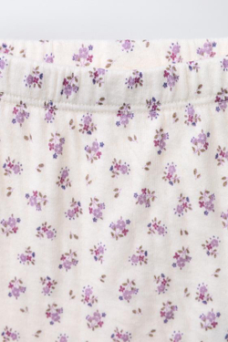 ZARA ЛЕГИНСЫ С ЦВЕТОЧНЫМ ПРИНТОМ, ЦВЕТ РОЗОВОГО ДЕРЕВА