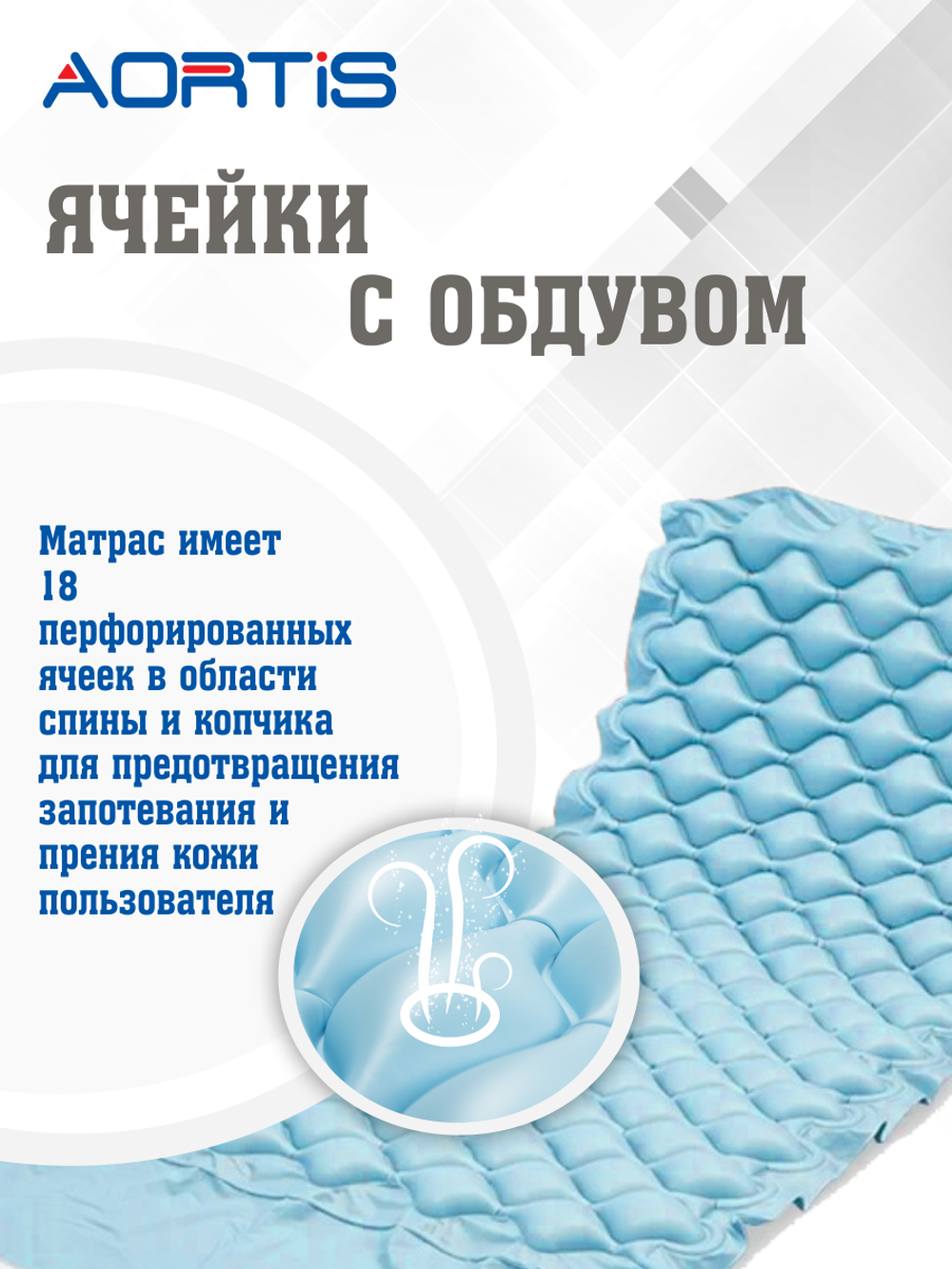 Матрас противопролежневый AORTIS ячеистый M130LPS