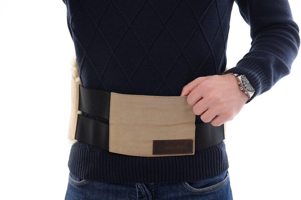 Пояс на резинке из овчины