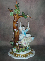 Статуэтка. Фарфор. Девушка на качелях. Capodimonte. Италия