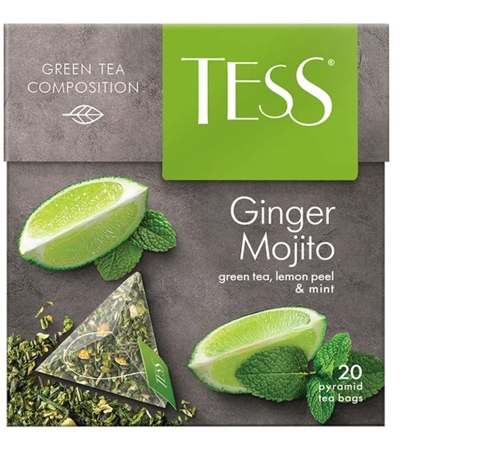 Чай зеленый Tess, Ginger Mojito, 20 пак