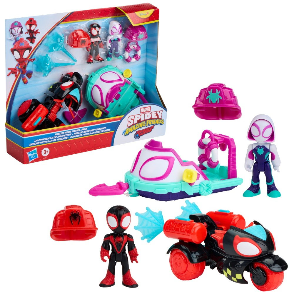 Hasbro G1970 — Набор из двух спасательных машинок RESCUE-WEBS + 2 фигурки Спайди и его удивительные друзья G1970 — фото 1