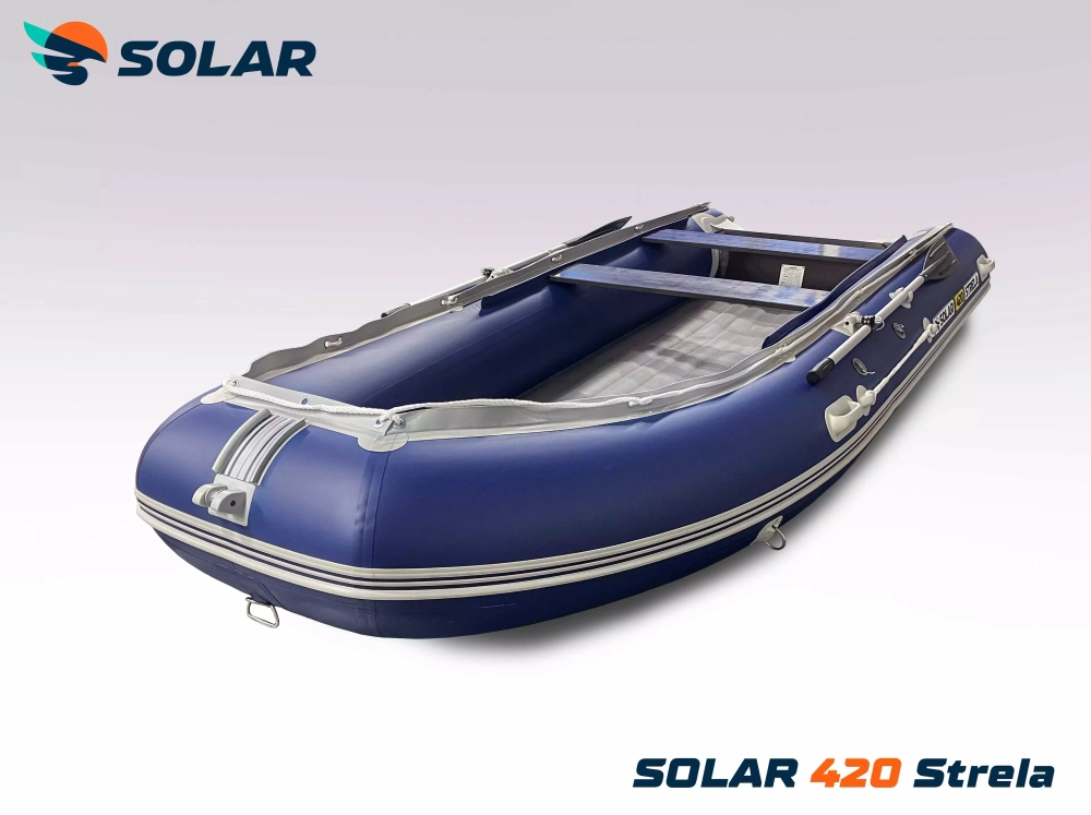 Лодка надувная моторная solar-420 strela jet tunnel