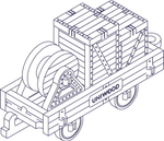 Вагончик с платформой (UNIWOOD) - Миниатюрный деревянный конструктор, 3D пазл, сборная модель