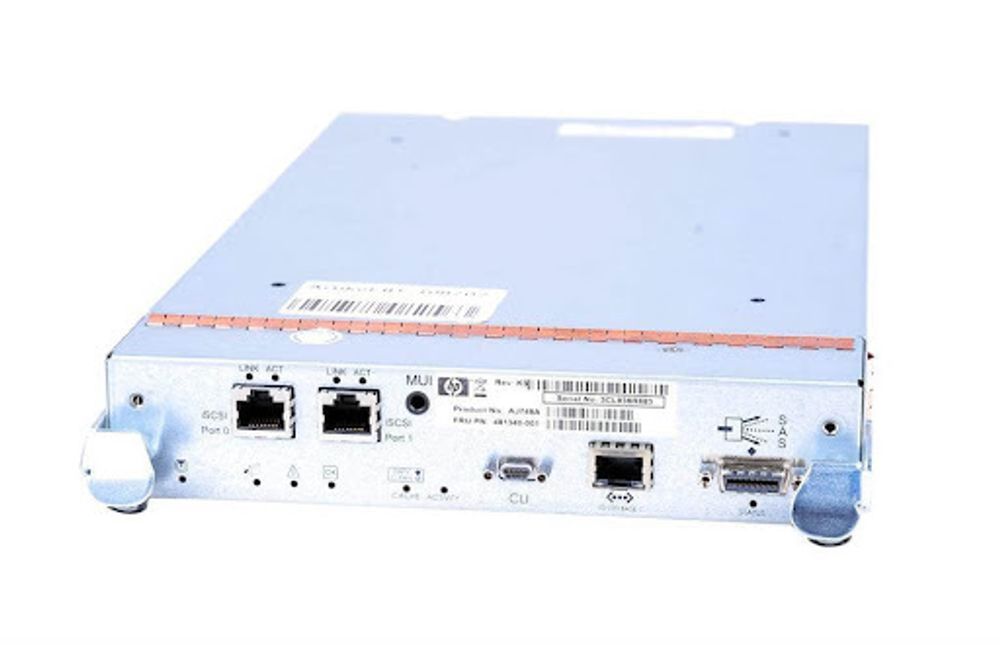 Контроллер HP StorageWorks 2000i Modular SA Controller (1Gb cache/2xGbE(RJ45 conn.) AJ748A