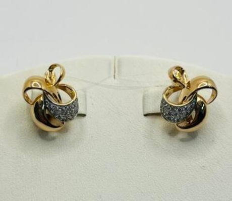 Серьги из золота с фианитами