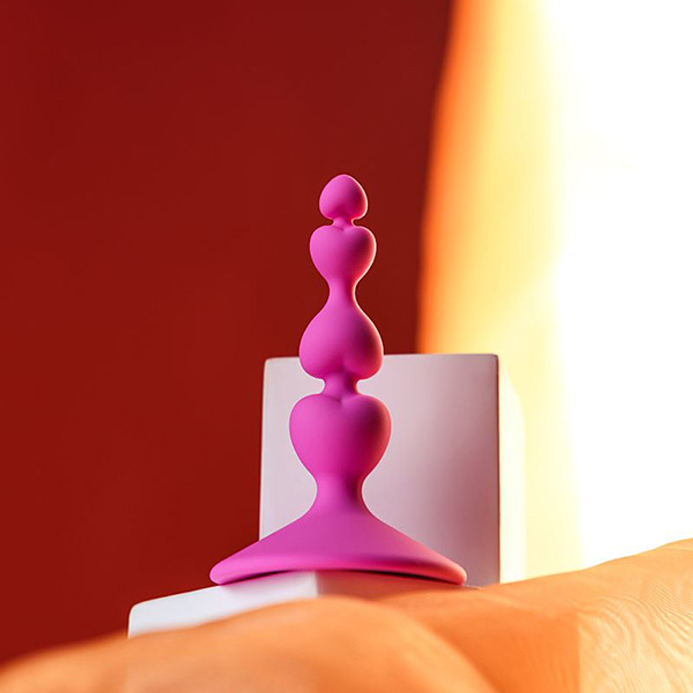 Розовая силиконовая анальная пробка 8см ToyFa ToDo Loverty 357002