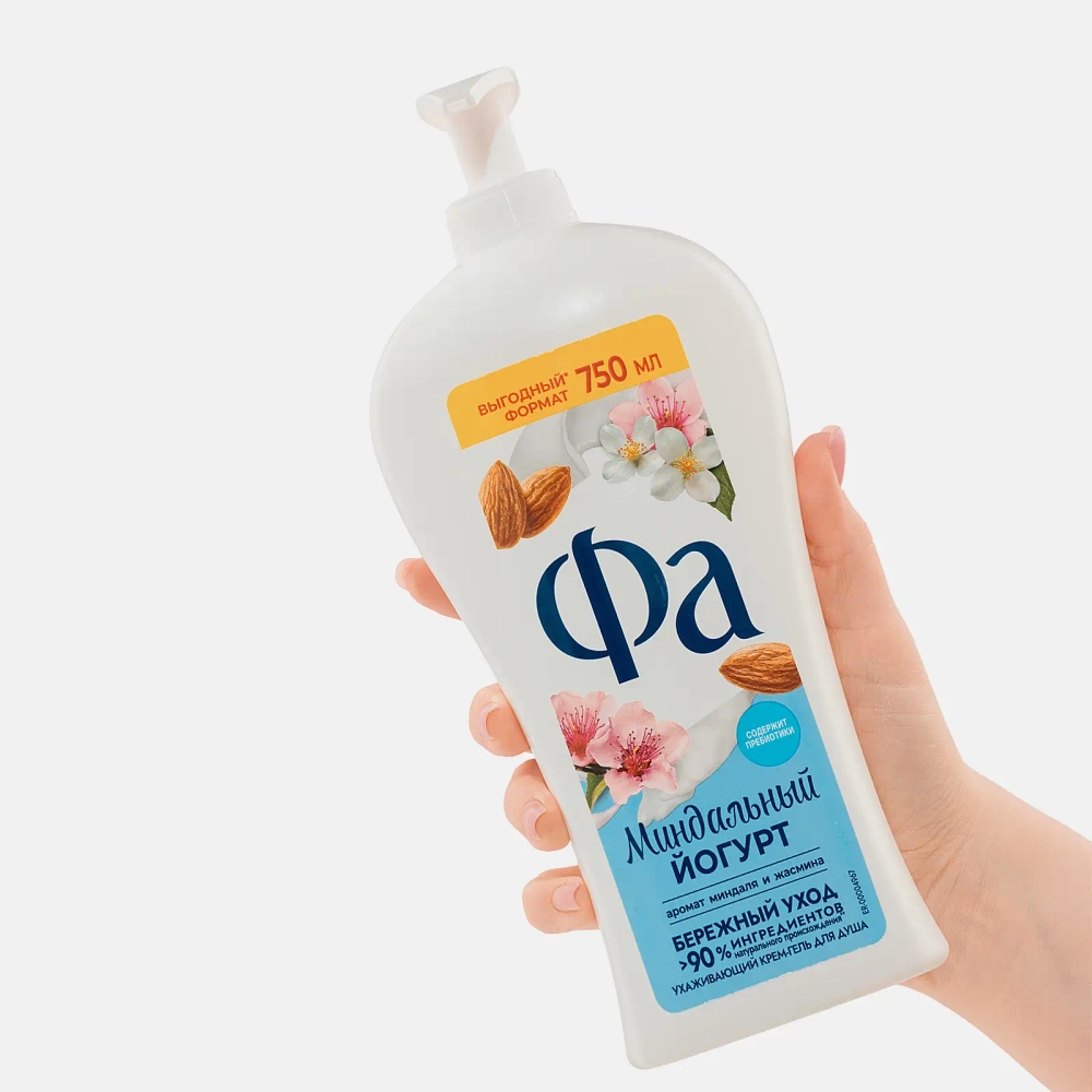 Крем-гель для душа женский Фа Миндальный йогурт 750мл