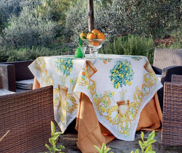 Скатерть 170x170 Tessitura Toscana Telerie Sorrento