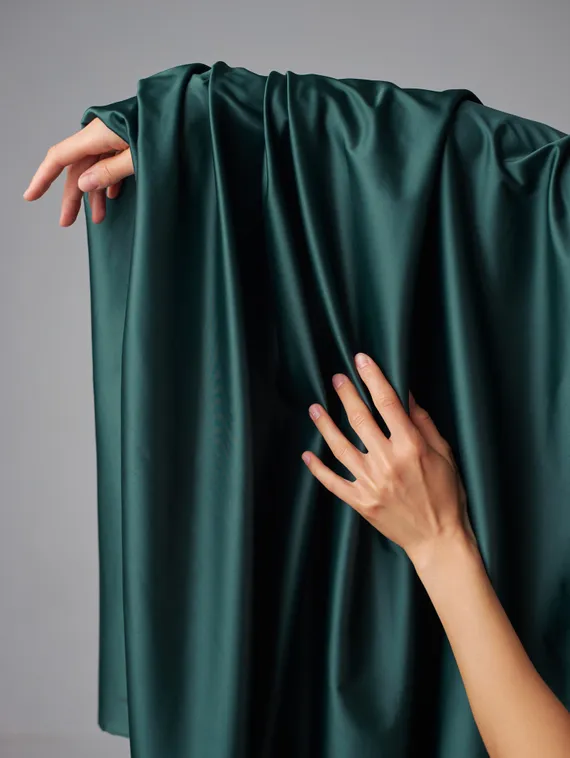 Атлас (сатин) оптом эластичный бельевой, сосна 1994