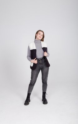 женский жилет из овчины