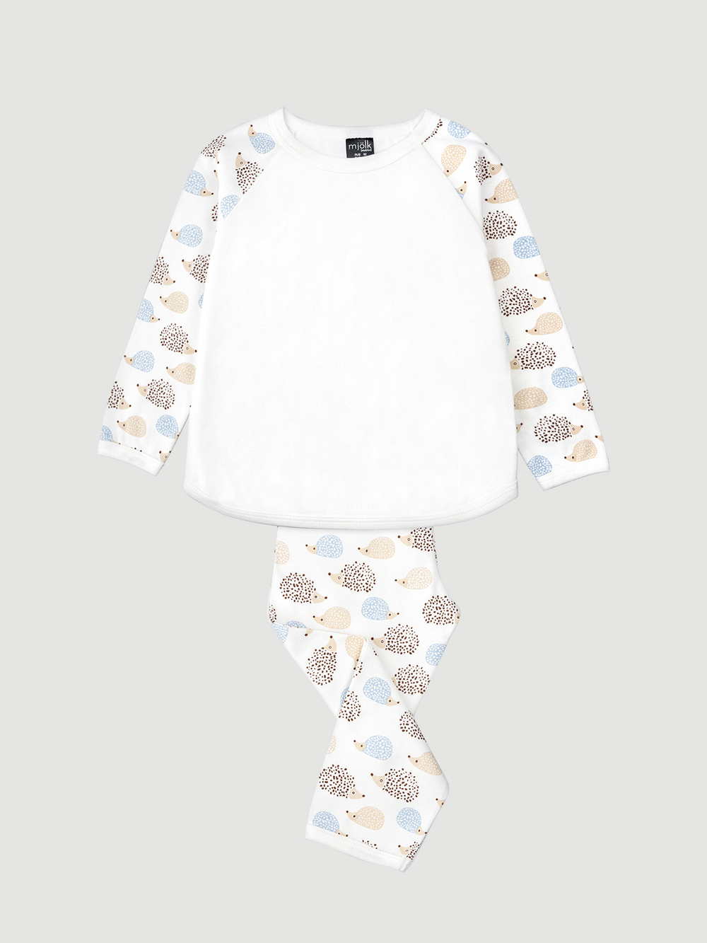 Пижама Mjölk Ёжики на экрю, уценка