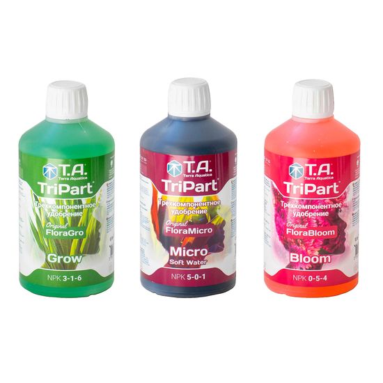 Terra Aquatica TriPart Set SW 0.5 (набор удобрений TriPart для мягкой воды)