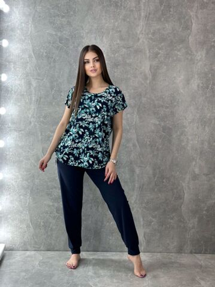 Пижама женская штаны+футболка(викскоза) ШФ0002