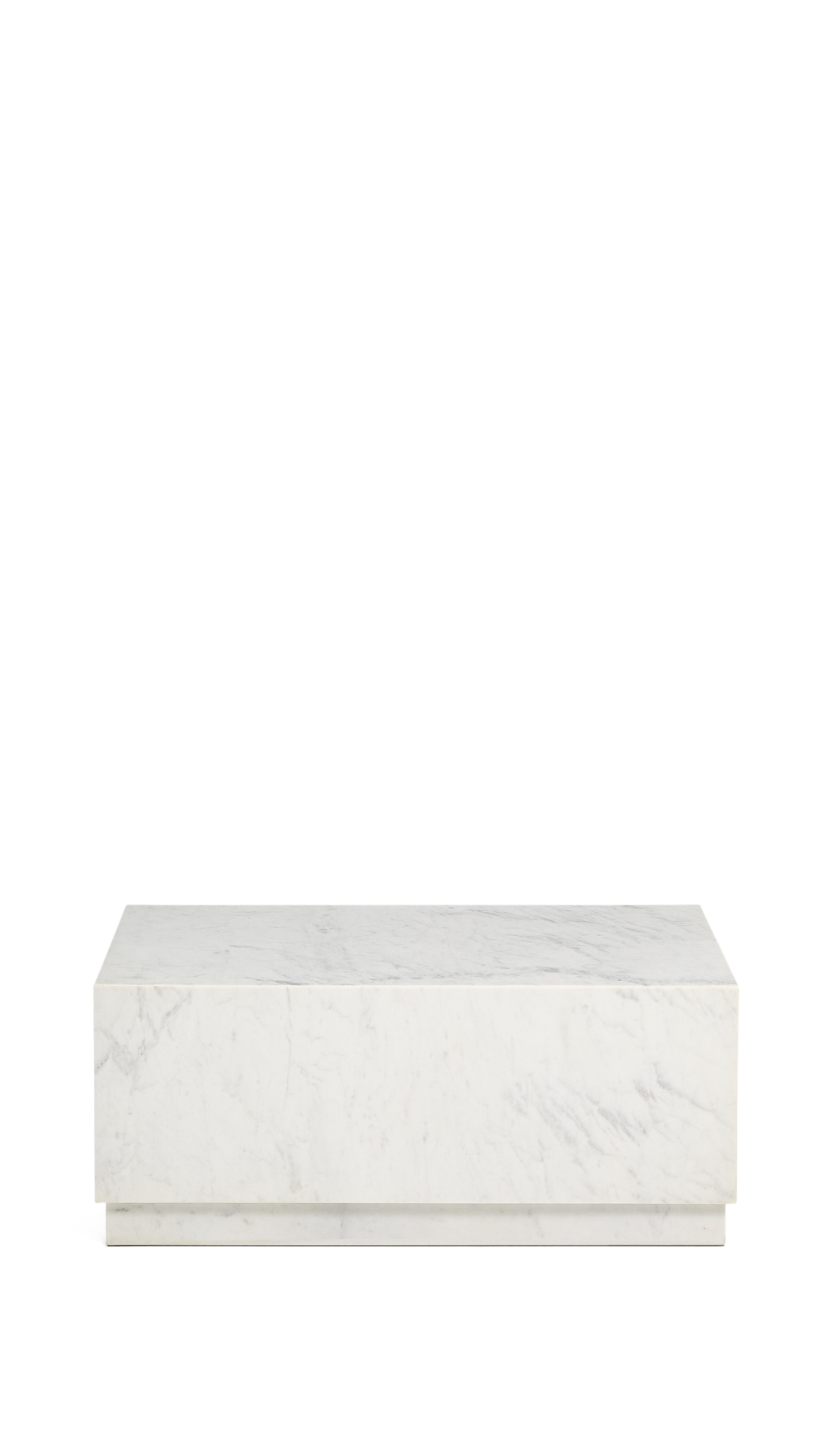 Журнальный столик Sorein из белого мрамора 100 x 50 см