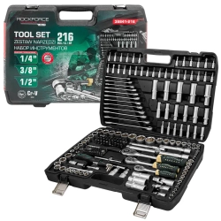 Набор инструментов 216пр. 1/4'', 3/8'', 1/2''(6гр.) RockFORCE LIGHT RF LIGHT-38841-216